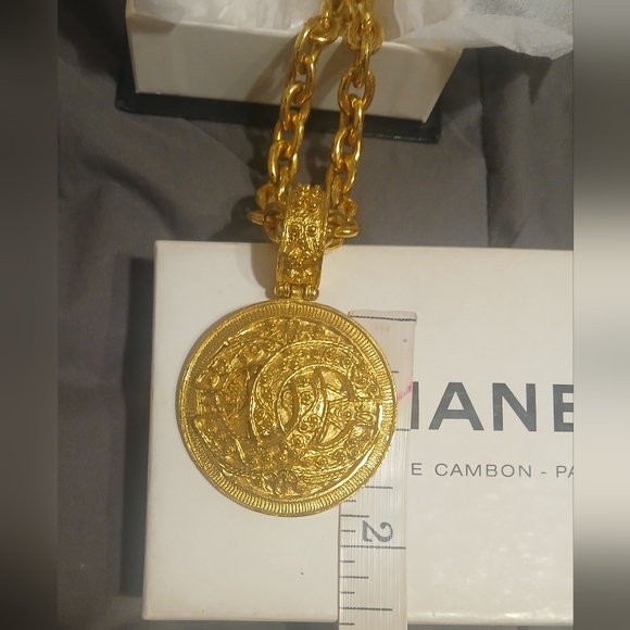 Authentic Chanel Vintage Byzantine CC Pendant Necklace - Picture 11 of 11